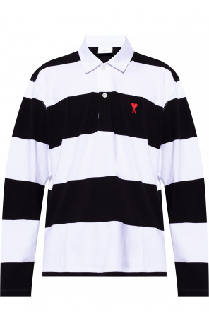 【送料&関税込】Ami Alexandre Mattiussi Blue Polo Shirt With Navy blue Polo shirt with logo Ami Alexandre Mattiussi
